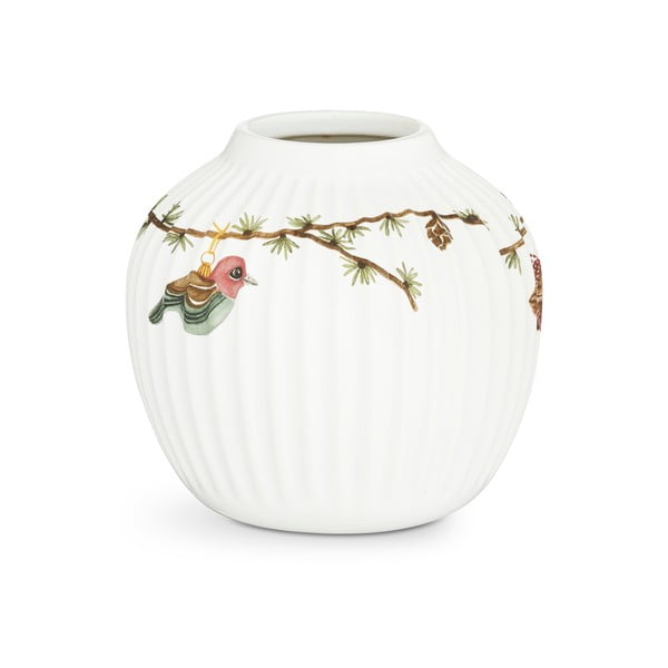 Bílá porcelánová vánoční váza Kähler Design Hammershøi, výška 13 cm