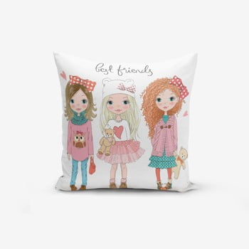 Față de pernă cu amestec din bumbac minimalist cushion covers best friends, 45 x 45 cm