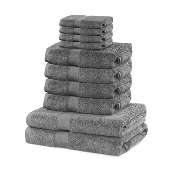 Set 10 prosoape decoking marina silver, gri