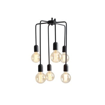 Lustră cu 6 becuri custom form vanwerk tall, negru