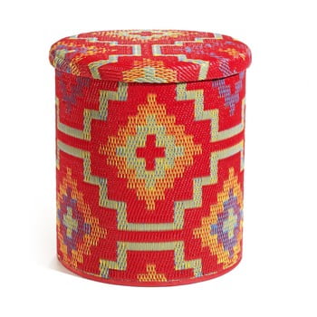 Puf cu spațiu pentru depozitare, potrivit pentru exterior fab hab lhasa orange & violet, violet - portocaliu