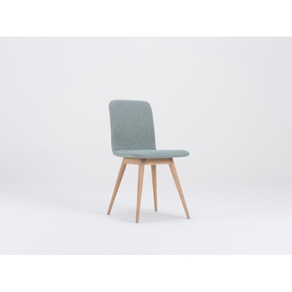 Modrá jídelní židle s podnožím z dubového dřeva Gazzda Ena
