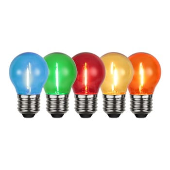 Set 5 becuri colorate cu led pentru exterior best season e27 outdoor lighting