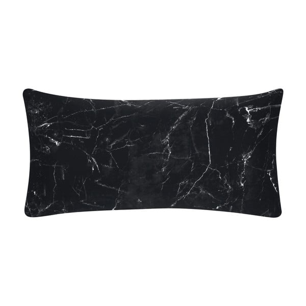 Sada 2 černých dekorativních povlaků na polštář z bavlněného perkálu Westwing Collection Malin, 40 x 80 cm
