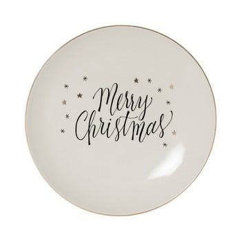Farfurie din gresie bloomingville noel, ⌀ 20 cm, alb