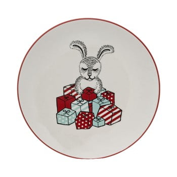 Farfurie din gresie bloomingville twinkle, ⌀ 20 cm, alb