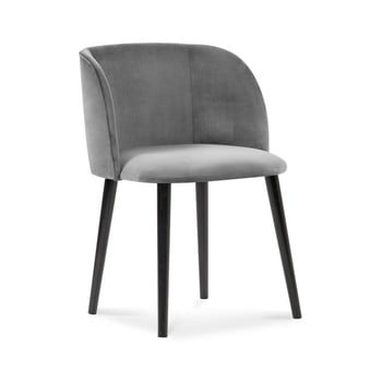 Scaun cu înveliș de catifea windsor & co sofas aurora, gri