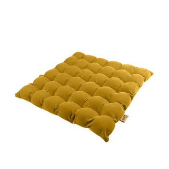 Pernă relaxare cu bile de masaj linda vrňáková bubbles, 65 x 65 cm, galben închis