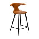 Koňakově hnědá barová židle z imitace kůže DAN–FORM Denmark Flair, výška 90 cm