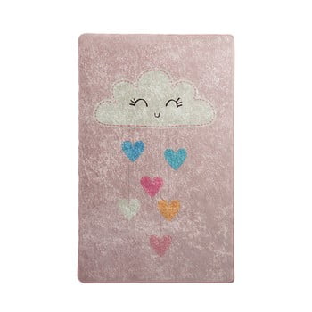 Covor antiderapant pentru copii chilai baby cloud, 100 x 160 cm, roz