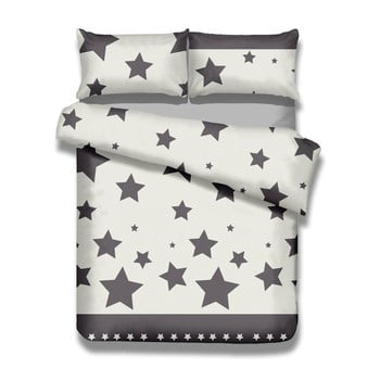 Set 2 huse pentru pilotă și 2 fețe de pernă din bumbac AmeliaHome Averi Starlight, 155 x 220 cm + 80 x 80 cm