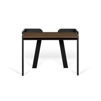 Birou cu blat în decor de nuc temahome, negru