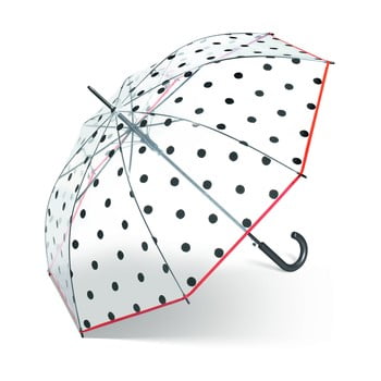 Umbrelă transparentă pentru femei Ambiance Black Dots, ⌀ 95 cm