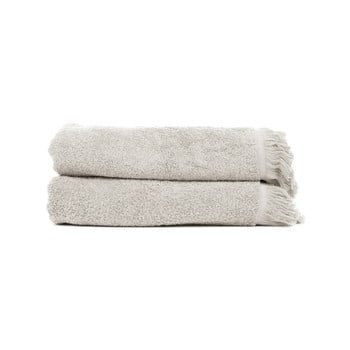 Set 2 prosoape de baie din 100% bumbac bonami, 70 x 140 cm, gri maro