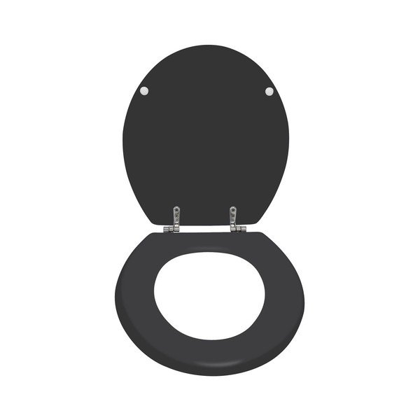 Matně černé WC sedátko Wenko Prima, 41 x 38 cm
