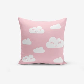 Față de pernă cu amestec din bumbac minimalist cushion covers pink background cloud, 45 x 45 cm