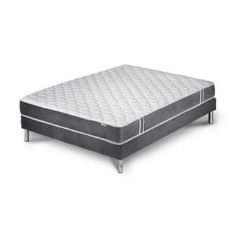 Saltea și cadru box spring Stella Cadente Syrius, 160 x 200 cm, gri