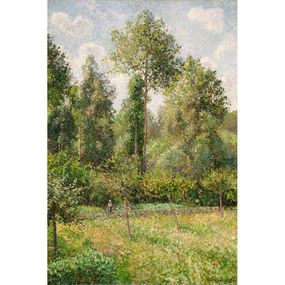 Reprodukce obrazu Camille Pissarro - Poplars Éragny, 60 x 80 cm