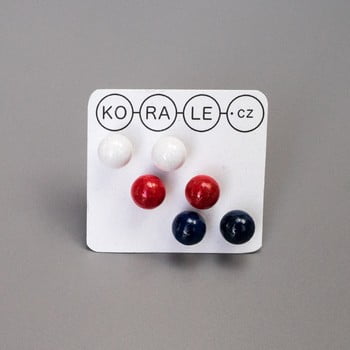 Set de cercei cu mărgele din lemn ko-ra-le dots freedom