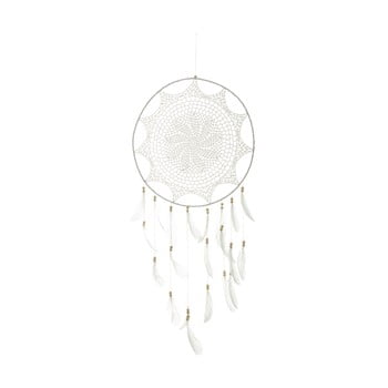 Prinzător de vise Unimasa Dreamcatcher, Ø 40 cm, alb