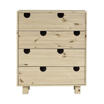 Comodă cu patru sertare karup design house natural