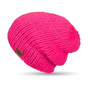 Căciulă tricotată manual doke pink beanie
