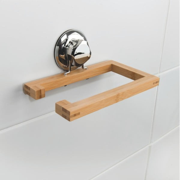 Bambusový nástěnný držák na toaletní papír Compactor