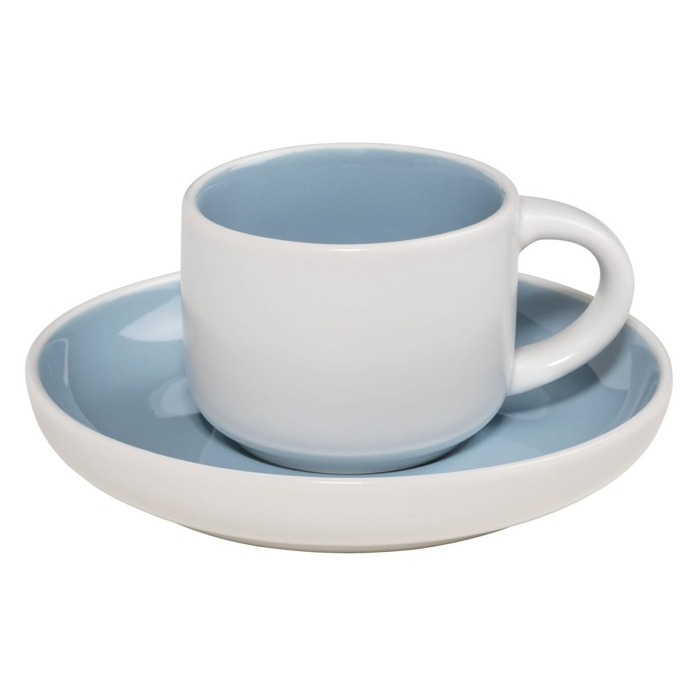 Modro-bílý porcelánový hrnek na espresso s podšálkem Maxwell & Williams Tint, 100 ml