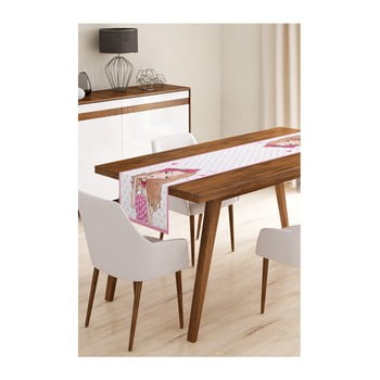 Napron din microfibră pentru masă minimalist cushion covers curly cute girl, 45 x 145 cm