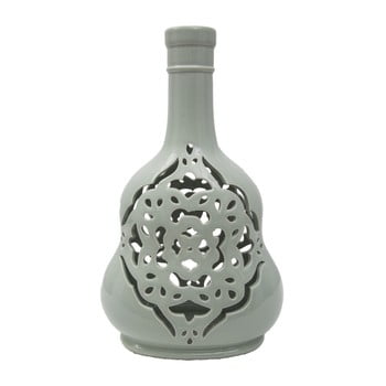 Vază din porțelan mauro ferretti carving, verde-gri