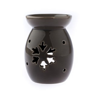 Lampă aromaterapie din ceramică cu model de fulg de nea dakls, maro