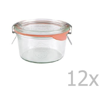 Set 12 borcane cu capac weck zylinder, 165 ml