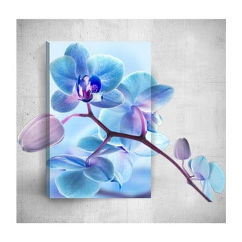 Tablou de perete 3d mosticx blue flower, 40 x 60 cm