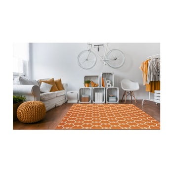 Covor foarte rezistent floorita trellis, 160 x 230 cm, portocaliu