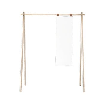 Cuier din lemn de pin cu oglindă karup design hongi natural