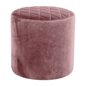 Puf cu husă de catifea house nordic ejby, ø 34 cm, roz