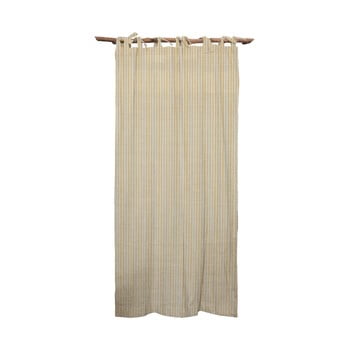 Draperie linen cuture cortina hogar yellow marine stripes, galben