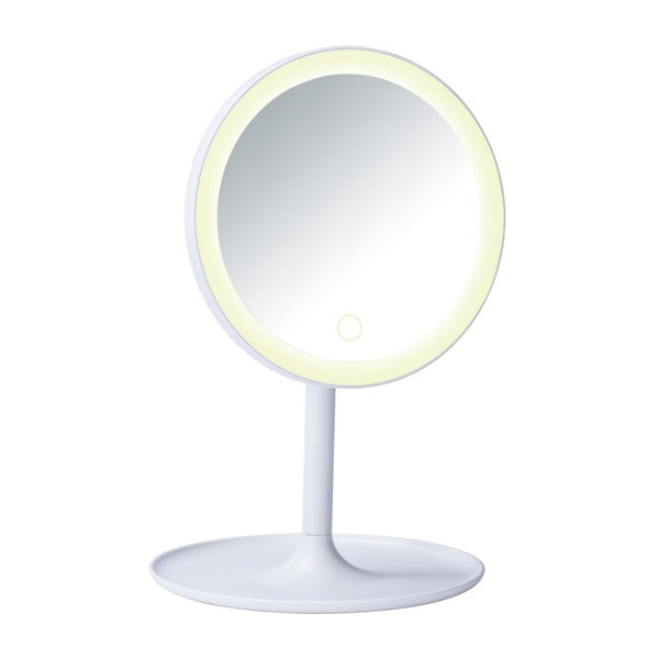 Bílé kosmetické zrcadlo s LED podsvícením Wenko Turro