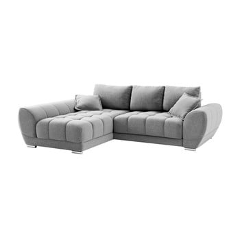 Canapea extensibilă de colț Windsor & Co Sofas Cloudlet, pe partea stângă, gri deschis