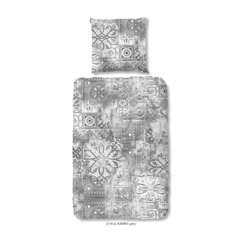 Lenjerie de pat din bumbac satinat zouzou rusto gris, 140 x 200 cm