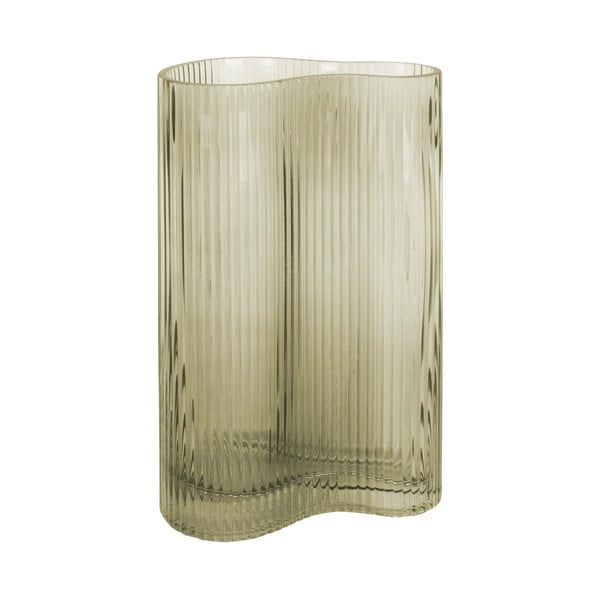 Zelená skleněná váza PT LIVING Wave, výška 27 cm