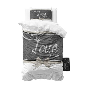 Lenjerie din bumbac, pat de o persoană sleeptime pure love, 140 x 220 cm