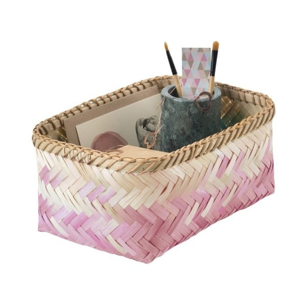 Bambusový úložný koš Compactor Noumea, výška 12 cm