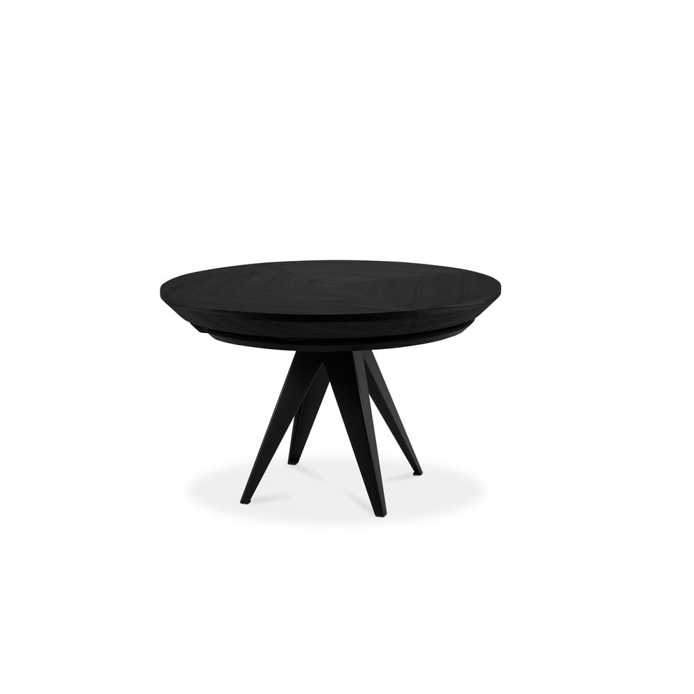 Černý rozkládací stůl z dubového dřeva Windsor & Co Sofas Magnus, ø 120 cm