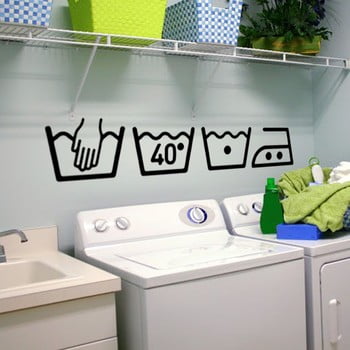 Set 4 autocolante ambiance washing machine