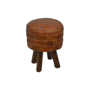 Scaun din piele de bovină hsm collection art of nature vintage cognac, ⌀ 33 cm