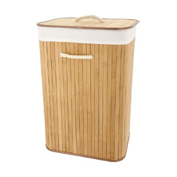 Coș din bambus pentru rufe compactor rectangular