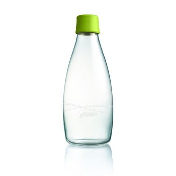 Sticlă cu garanție pe viață retap, 800 ml, verde deschis