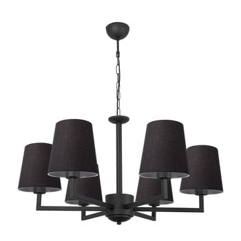 Lustră metalică cu abajur negru opviq lights christina, negru