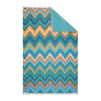 Covor eco rugs tribe, 80 x 150 cm, turcoaz